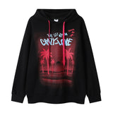 Men Hoodie Fall/Winter Hoodie Men's Hawaiian Coconut Tree Printed Casual Long Sleeve Pullover Hoodie