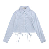 Women Long Sleeve Shirt Short Long Sleeve Shirt for Girls Autumn Design Casual