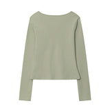 Women Long Sleeve T-Shirt Long Sleeve T-shirt Women's Spring and Autumn Casual Short