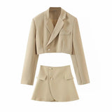 Women Skirt Ins Fashion Casual Suit Women's High Waist Pocket Skirt