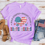 Women's Independence Day T Shirt round Neck Short Sleeve T-shirt Women's Top