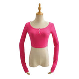 Women T-Shirt Long Sleeve T-shirt Summer Women's Fashion Casual round Neck