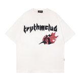 Men T Shirt Men's Clothing American Street Retro Casual Couple Short Sleeve T-shirt