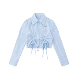 Women Long Sleeve Shirt Women's Slim Fit Design Sense Casual Short