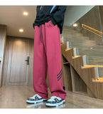 Men Sweatpants Men's Retro Oversize Straight-Leg Pants