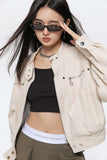 Unisex Jacket Autumn Fashion Stand-up Collar Casual Jacket Women's Clothing