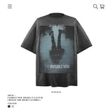 American vintage street T-shirt summer men's loose pure cotton
