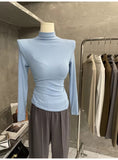 Women Long Sleeve Shirt Spring and Autumn Slim Fit Slimming
