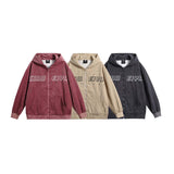 Unisex Jacket Autumn Letter Hooded Casual Sweatshirt