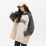 Unisex Hoodie Vintage Raglan Sleeve Loose Hooded Sweater Men's Fashion Brand