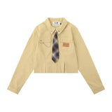 Women's Long Sleeve Shirt Women's Trendy Autumn Design Short Shirt