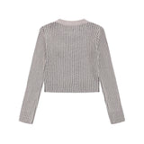 Women Sweater Cardigan Sweater Women's Autumn Long Sleeve Zipper Sweater