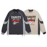 Unisex long-sleeved shirt men's autumretro round neck
