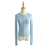 Women T-Shirt Long Sleeve T-shirt round Neck Top