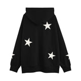 Men Hoodie Five-Pointed Star Patch Embroidered Hoodie Loose Casual Jacket Spring and Autumn