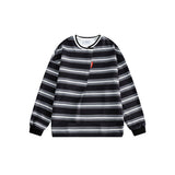 Unisex Hoodie College Style Fashion Brand Striped Sweater round Neck