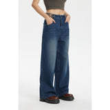 Unisex Jeans Retro Washed Loose Straight Jeans