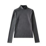 Women T-Shirt Bottoming Shirt Women's Spring Long-Sleeved T-shirt Top