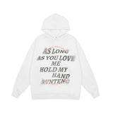 Men Hoodie Letter Printed Hoodie Men's Loose Pullover Hoodie Sweatshirt
