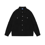 Men's Long Sleeved T Shirt Long Sleeve Shirt Men's Loose American Fashion Brand Spring and Summer Multi-Pocket Lapel Shirt