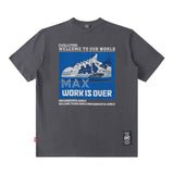 Men T Shirt Retro Men's Short-Sleeved T-shirt Casual Men and Women