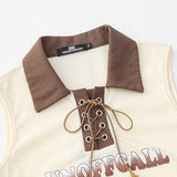 Women Vest Letter Print Vest Summer Casual Multicolor Short Sleeveless