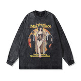 Men Long Sleeve Shirt Men's Distressed Loose Bottoming T-shirt