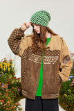 Unisex Jacket Autumn Deerskin Chessboard Plaid Jacket Women's Clothing