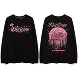 Men Long Sleeve Shirt Graffiti Printing Long Sleeve T-shirt for Men and Women