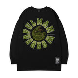 Men Long Sleeve Shirt Crew Neck Pullover Sweatshirt Men's and Women's Printed T-shirt Loose Long Sleeve Top
