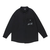 Men Long Sleeve T Shirt Men's Spring and Autumn Loose Lapels Shirt Loose Thin Coat