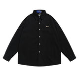 Men Long Sleeve T Shirt Spring and Autumn Leisure Long Sleeve Shirt Simple, Loose and Versatile Lapel Shirt
