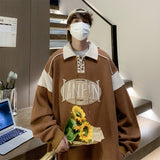Men Hoodie Lazy Lapel Sweater Male Loose Design