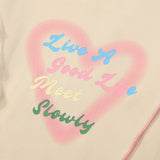Women Long Sleeve T-Shirt Printed Long Sleeve T-shirt Girls Short Stitching Casual