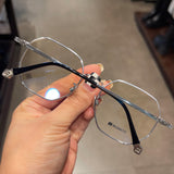 CHH Chrome Hearts Glasses Ultra Light Pure Titanium Polygon Frame Myopia Glasses Frame