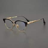 CHH Chrome Hearts Glasses Vintage Ultra Light Half Frame Myopia Glasses Frame