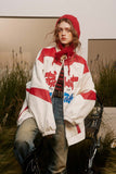 Unisex Jacket Autumn Motorcycle Contrast Color Coat Women's Clothing
