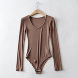 Women T-Shirt Sex round Neck, Slim-Fit, Long-Sleeved One-Piece T-shirt Bottoming Shirt