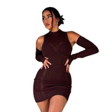 Women Desses round Neck Sweaters Dress