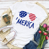 Women's Independence Day T Shirt Top Summer Fashion Creative Women