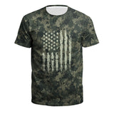 National Flag Day T Shirts Summer Independence Day Printed T-shirt Men