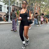 Women Jumpsuit Spring/Summer Fashion Suspenders Solid Color Jumpsuit