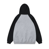 Men Hoodie Hooded Sweaters Menswear Loose Contrast Color Long Sleeves