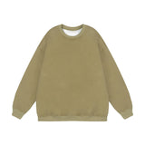 Men Hoodie Crew Neck Sweater Men's Loose and Simple Long Sleeve Pullover