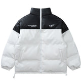 Men Cotton Mixed Jacket Coat Pattern Cotton Coat Jacket Men's Winter Loose Stitching Thickening