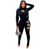 Women Co-Ord Set Fall Women's Clothing Fashion Tops High Waist