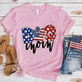 Women's Independence Day T Shirt round Neck Short Sleeve T-shirt Women's Top