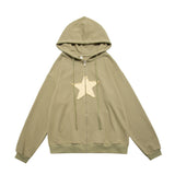 Men Hoodie Men's Loose Patch Embroidery Long Sleeve Hood