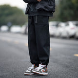 Men Sweatpants Men's Spring and Autumn Loose Trendy Pu Handsome Casual Pants