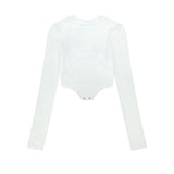 Women Long Sleeve T-Shirt Women's Slim Print Short